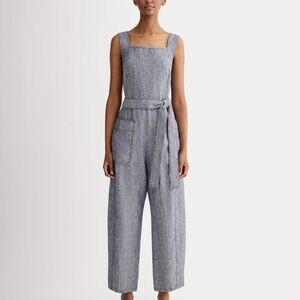 Linen Coverall - Navy Chambray